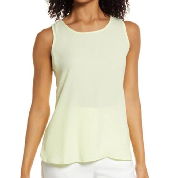 Halogen(R) Scoop Neck Woven Shell in Green Wheat at Nordstrom, Size Medi… - Picture 1 of 1